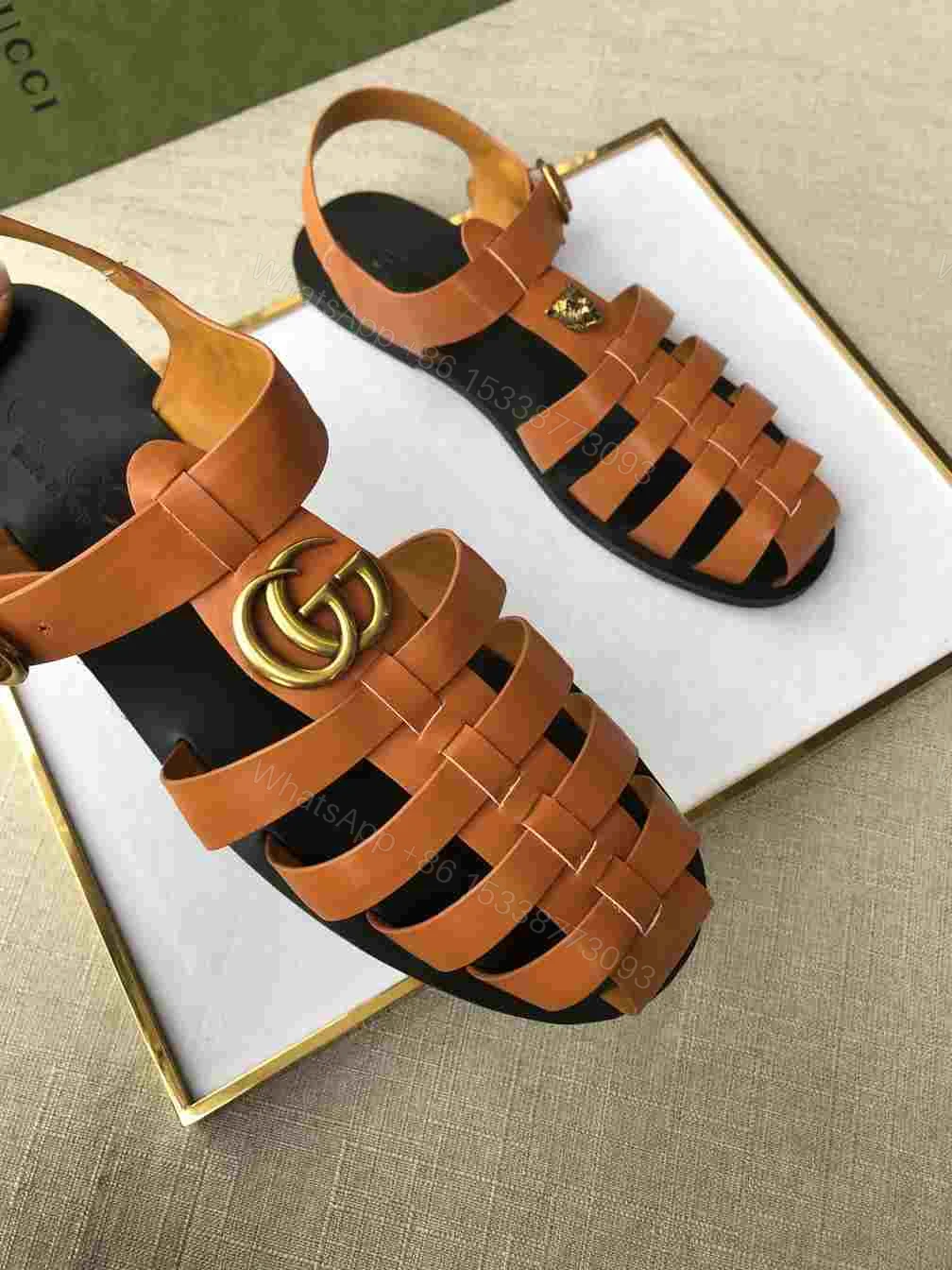 View 3 of GUCCI SANDAL WITH DOUBLE G – SDG006