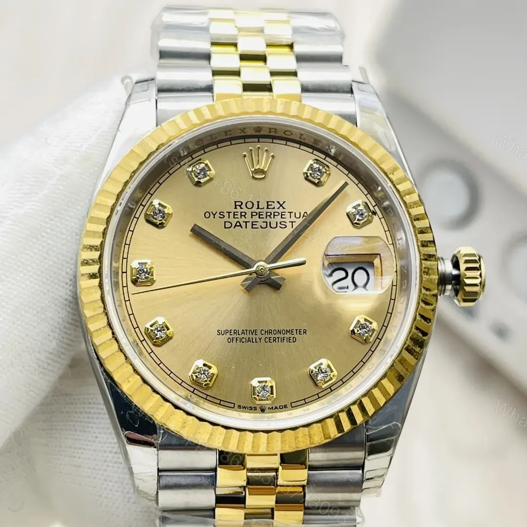 View 4 of Rolex Datejust 41 Yellow Rolesor Fluted Diamond Champagne Dial Jubilee Edition – 126333-0012