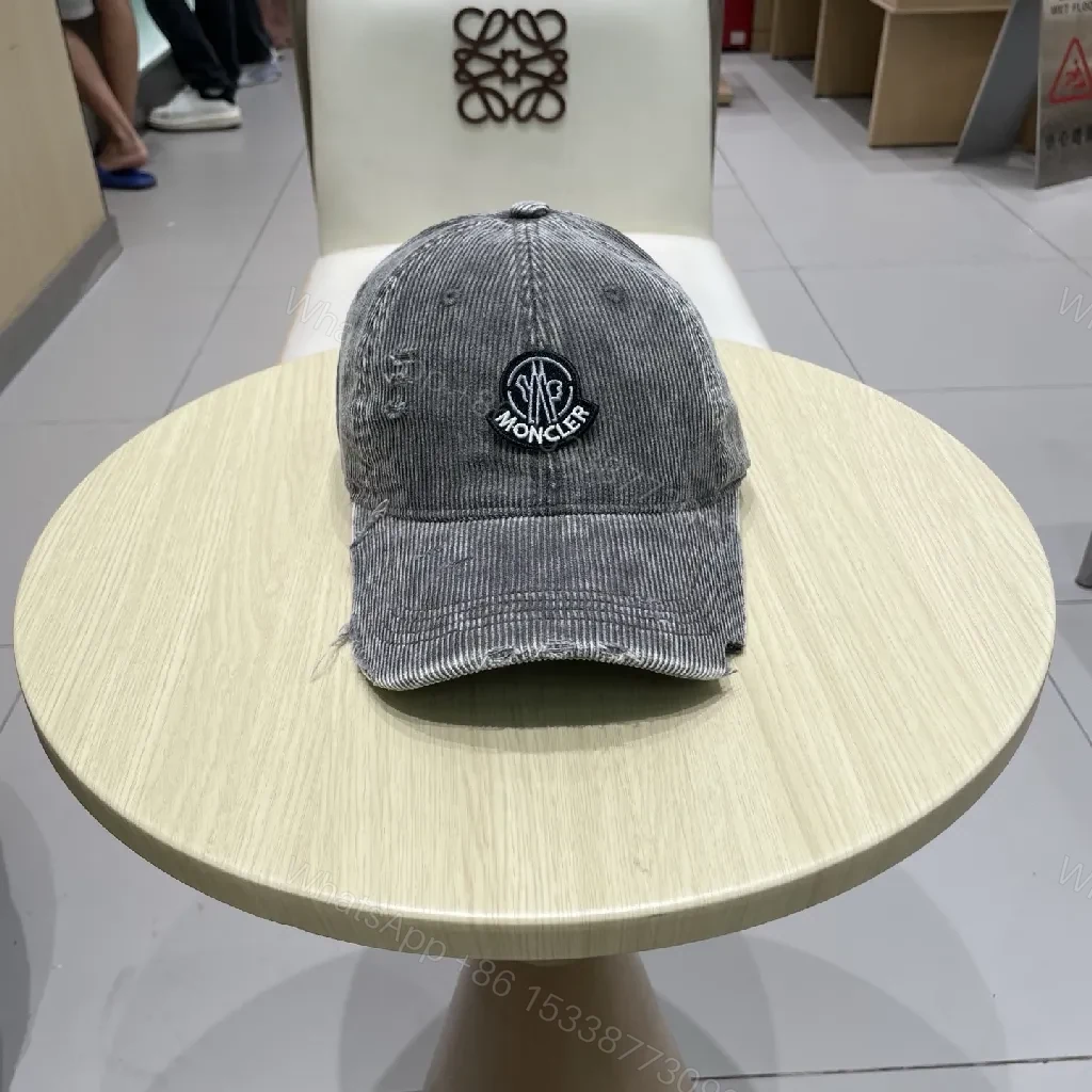 View 4 of Denim-Texture Cap with Monogram Emblem – Street-Ready Comfort