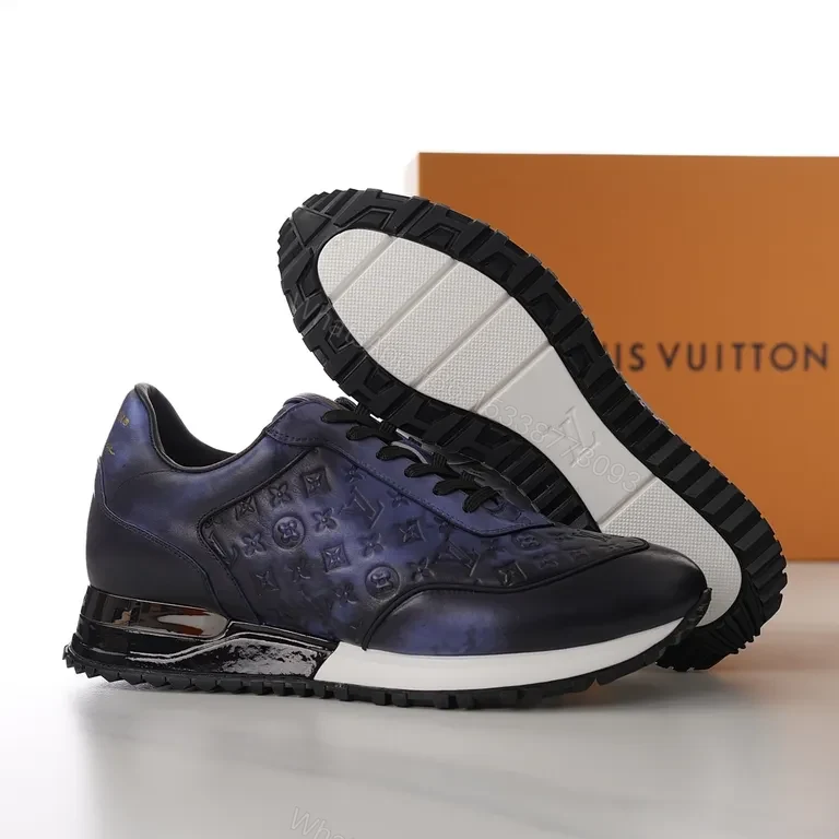 View 2 of Midnight Monogram Luxe Sneaker: LV Textured Leather Comfort