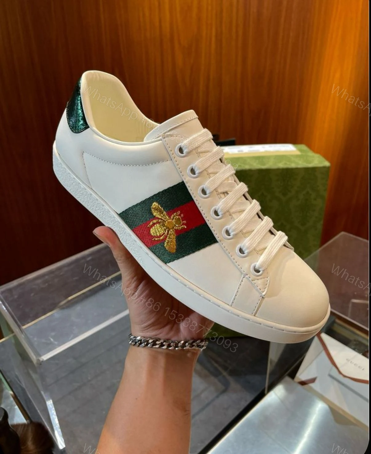 View 3 of FIRST COPY Gucci Bee In stock shoes for men