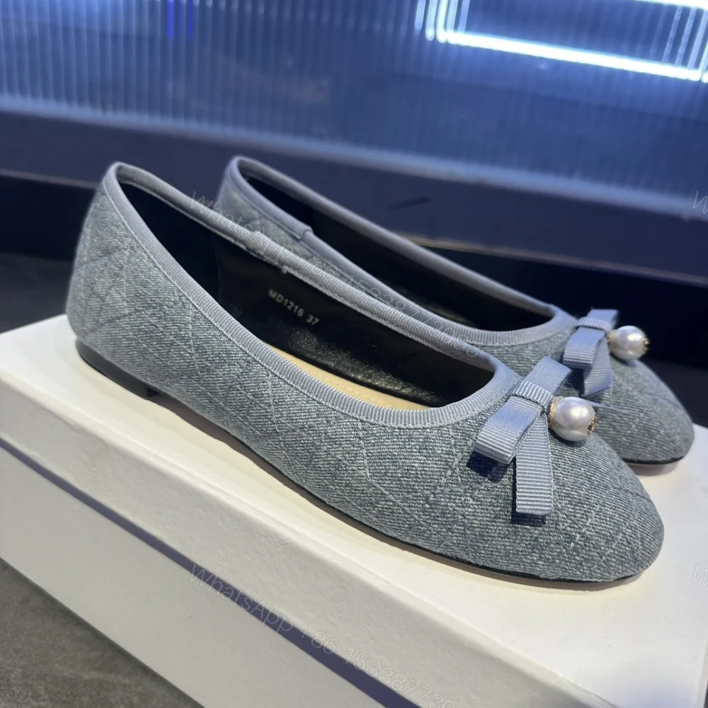 View 4 of 高仿Dior*Ballet系列KCB940圓頭套腳休閒單鞋藍色免檢版