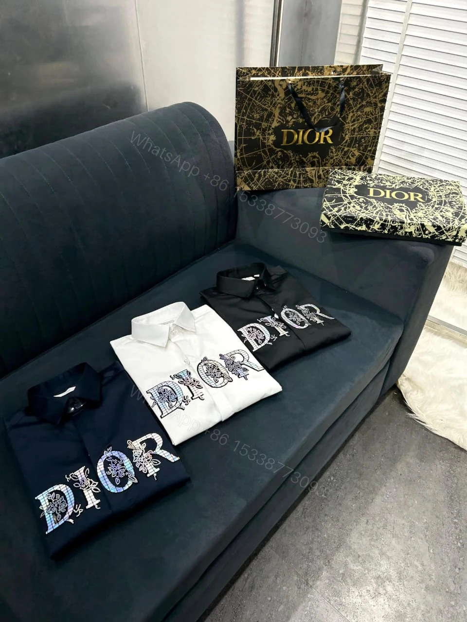 View 5 of First Copy Dior Exclusive Cotton Shirts – Premium Quality for Men