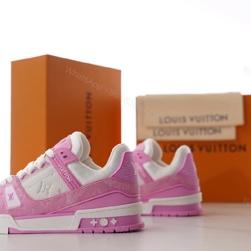 View 4 of Playful Pink Power: Premium LV-Inspired Sneakers
