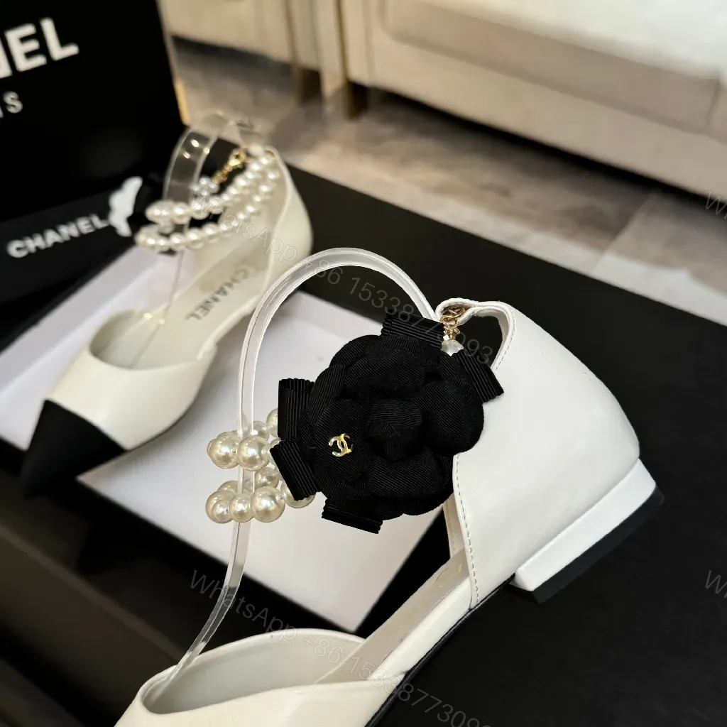 View 4 of Elegant Pearl Slingback Pumps: Luxe Two-Tone Couture Pumps