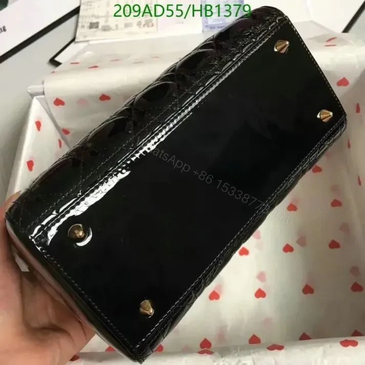 View 3 of Dior Replica Mini Lady Bag in Black Leather HB13797 1:1