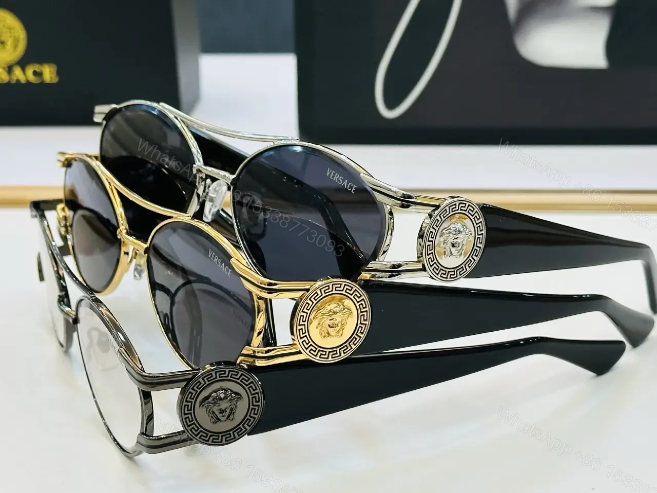 View 6 of Gold-Tone Frame Sunglasses: Luxe Comfort, Bold Attitude