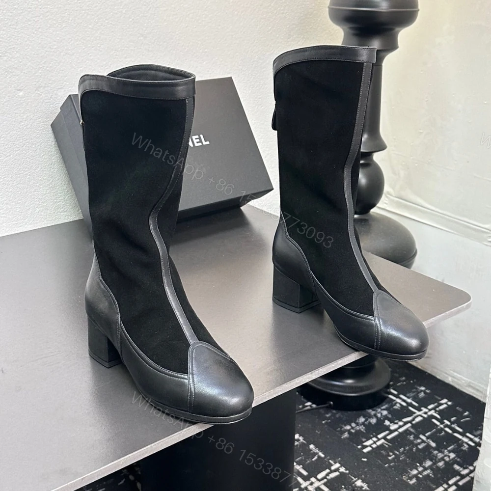 View 3 of CHANEL MÉTIERS DART HIGH BOOTS BLACK G46591 B21102 94305