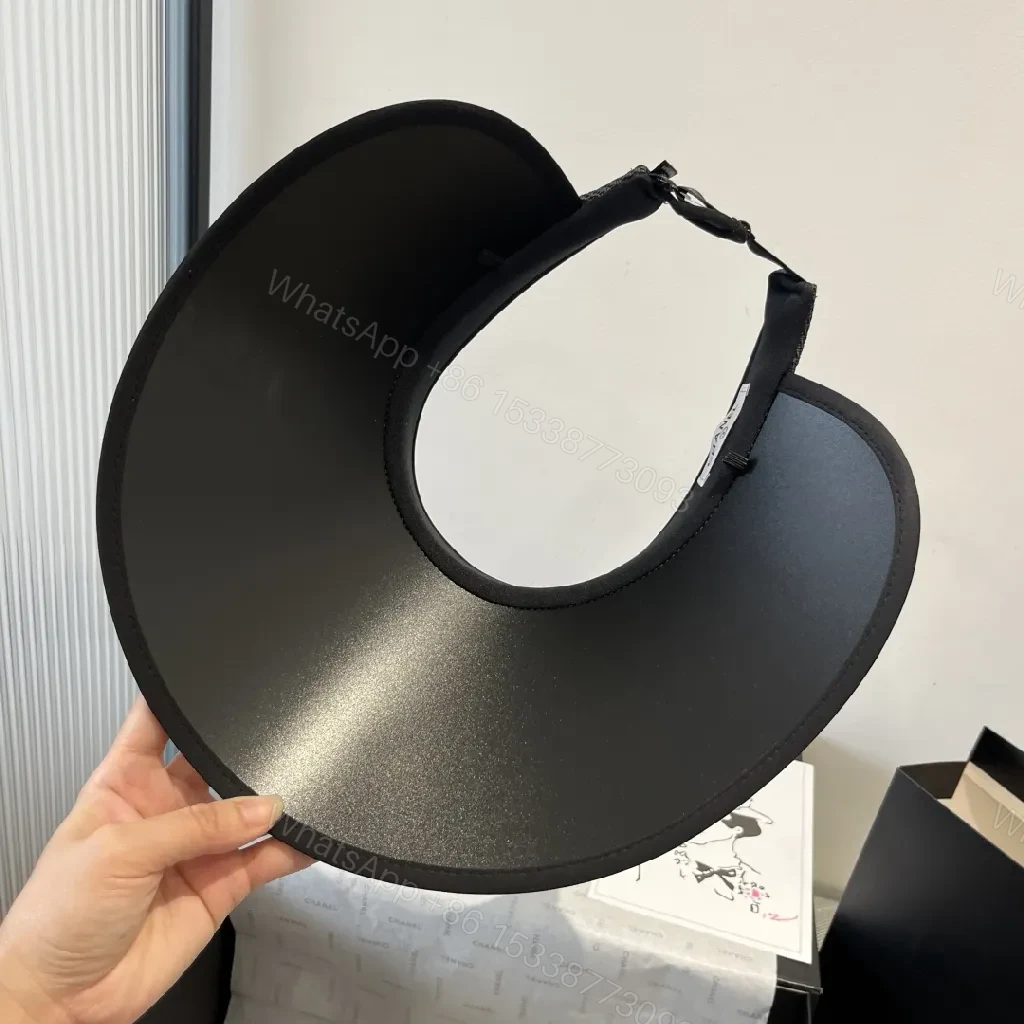 View 8 of Textured Visor Cap with Interlock Detail - Luxe Accessory