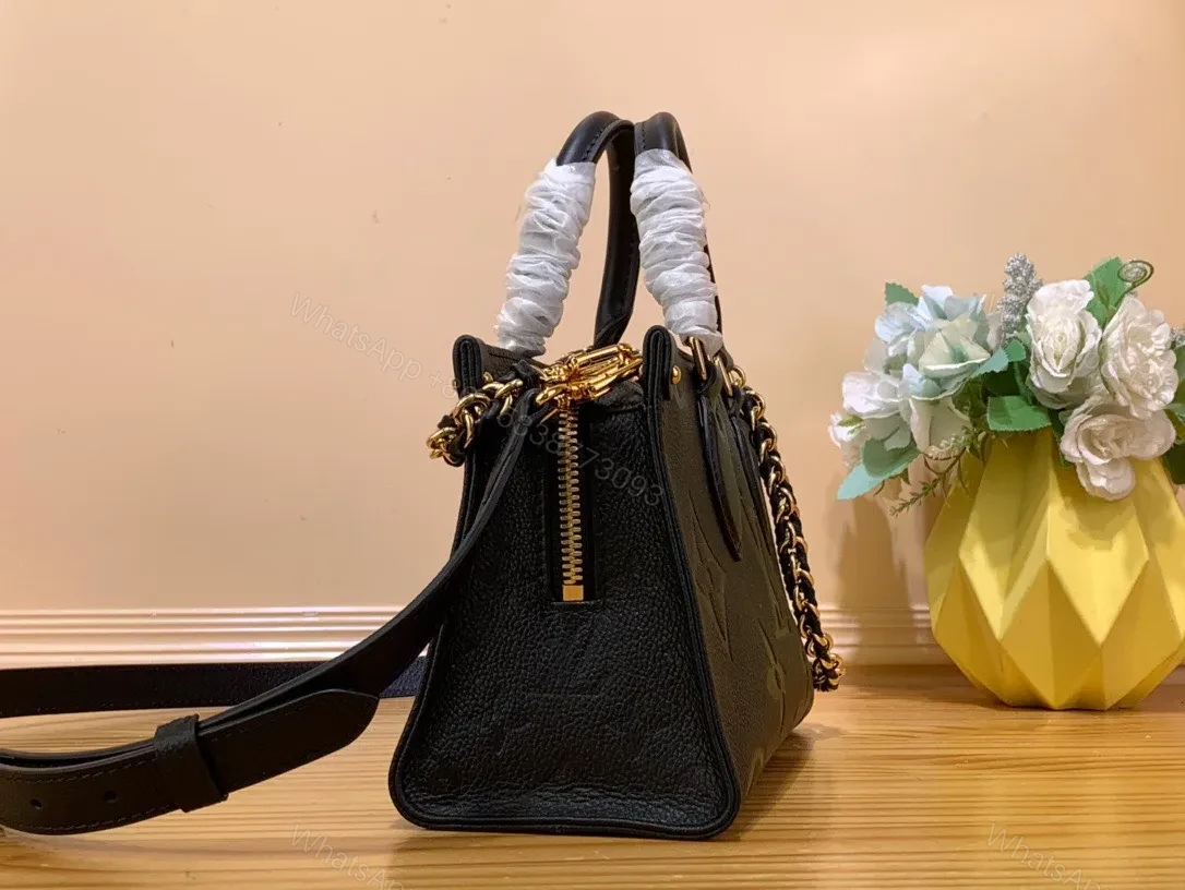 View 8 of Louis Vuitton LV On The Go Mini Replica Black Handbags 25x13x10cm