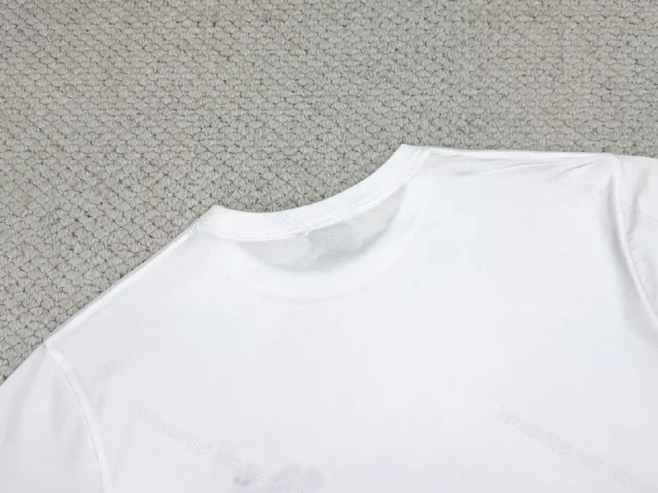 View 5 of White Cotton Tee with Tiny Dior Motif, Minimal Luxury, Everyday Essential