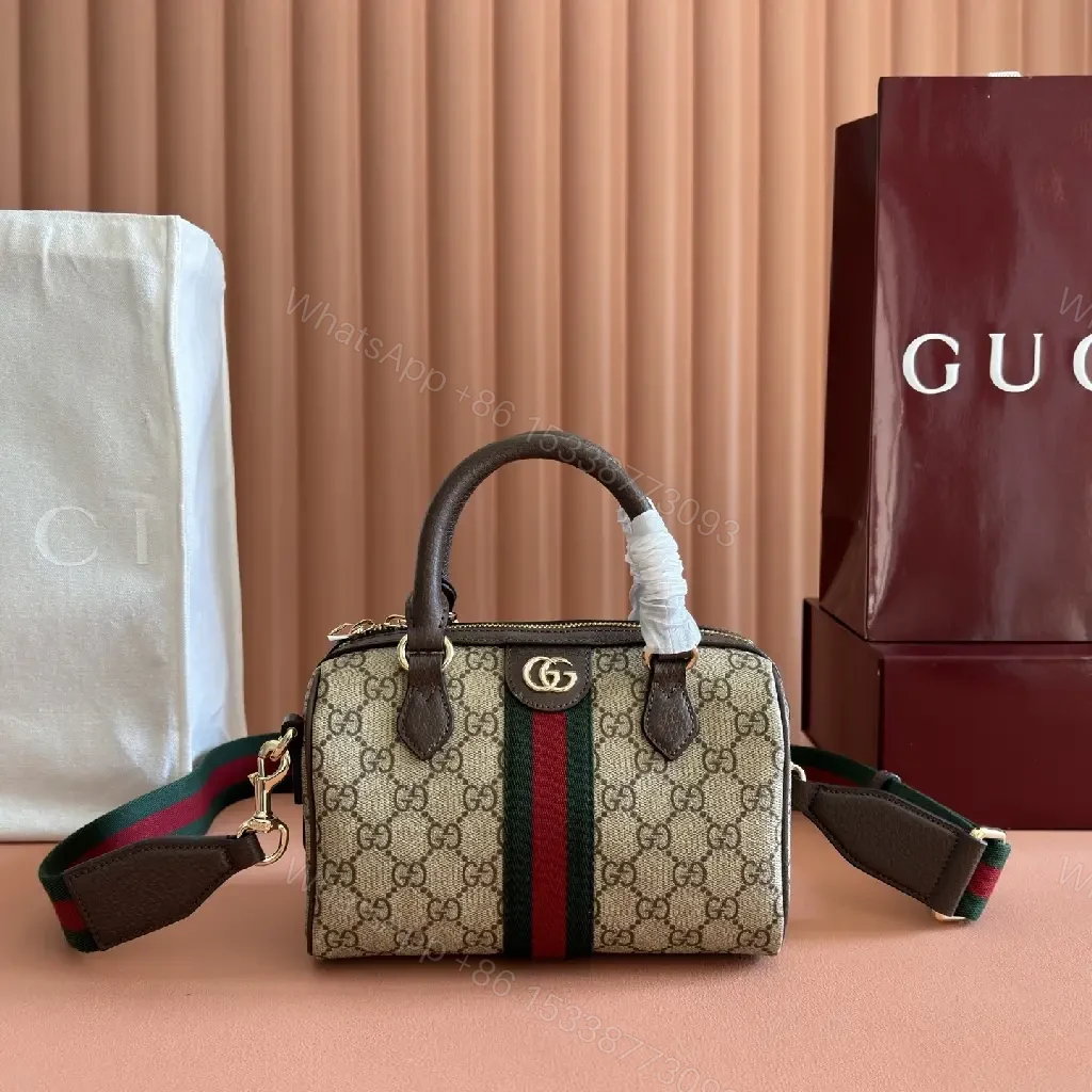 View 4 of Mini GG Supreme Satchel: Timeless Texture, Modern Day Versatility