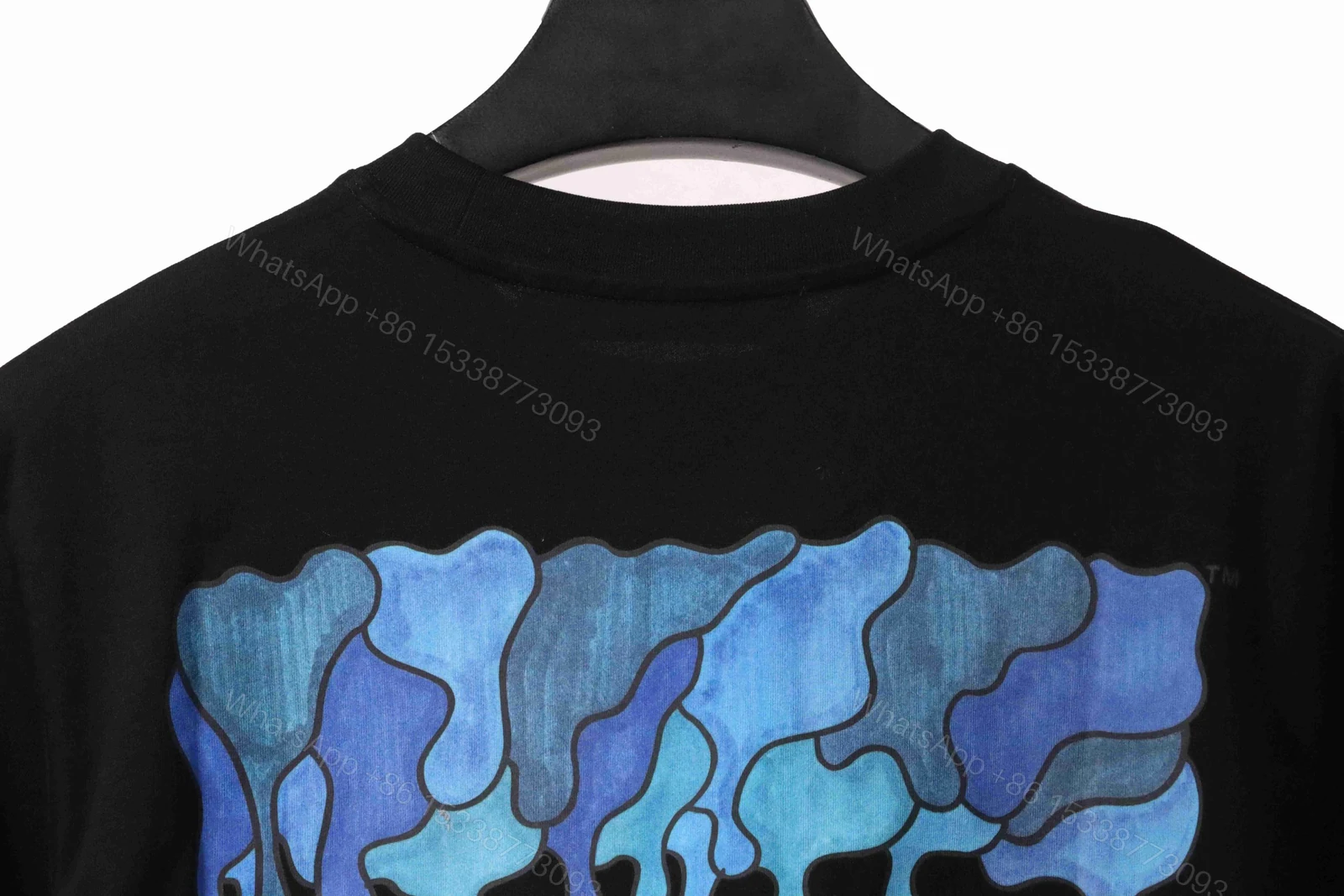 View 3 of Off-White Melting Arrow Print T-Shirt Black Blue(Free Shipping)