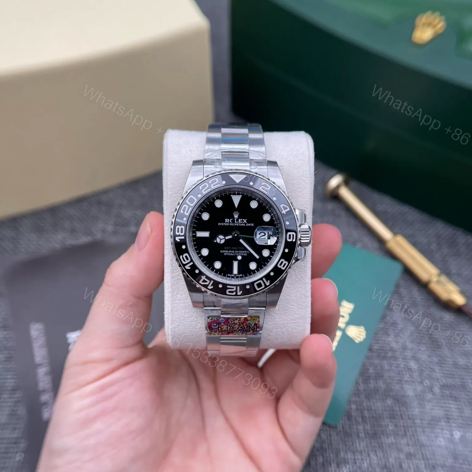 View 2 of Superclone Rolex GMT-Master II Black Dial 116710