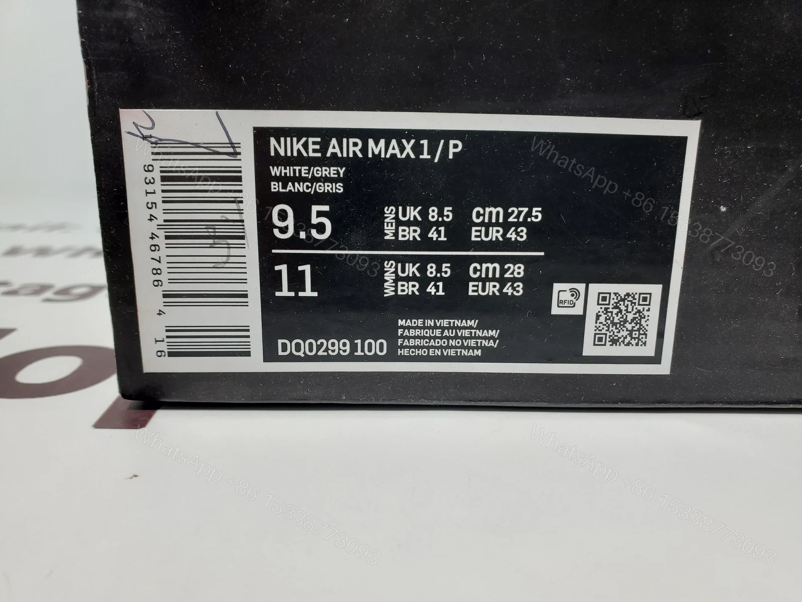 View 6 of Patta x Nike Fake Air Max 1 white DQ0299-100