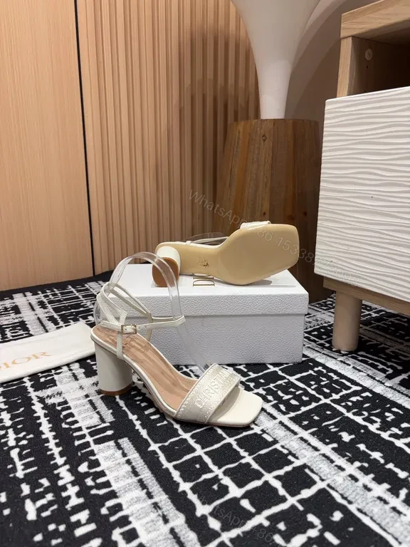 View 8 of Chic Clear-Strap Sandals: Modern Dior-Inspired Couture Style