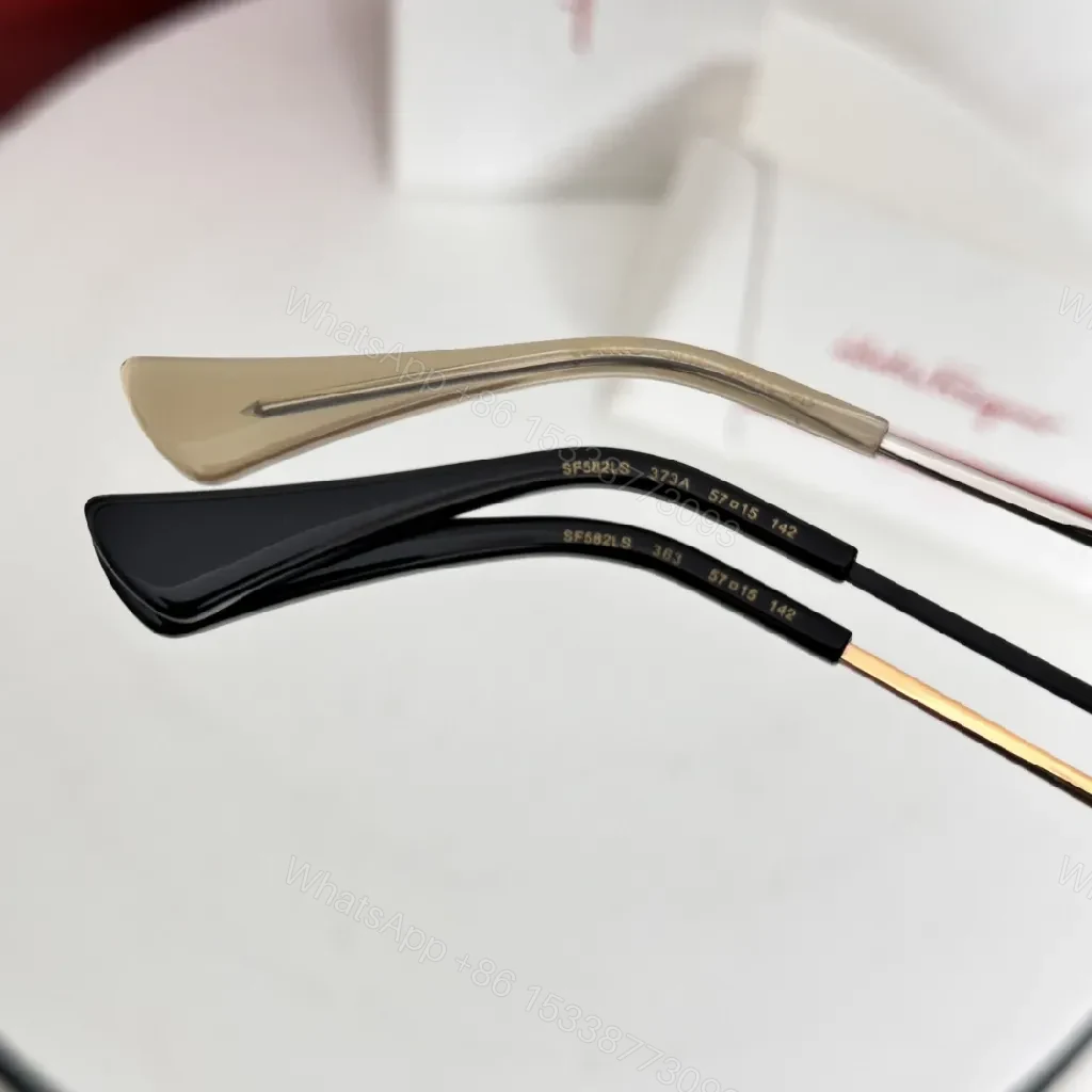 View 2 of Silver Titanium Aviators: Luxe Gradient Lenses, Modern Ferragamo-Style