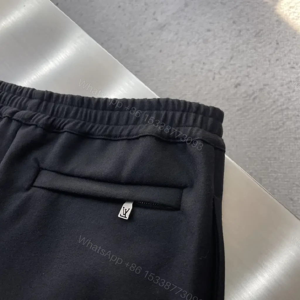 View 6 of Black Knit Track Pants: Subtle Luxe, Modern Comfort, Straight-Leg