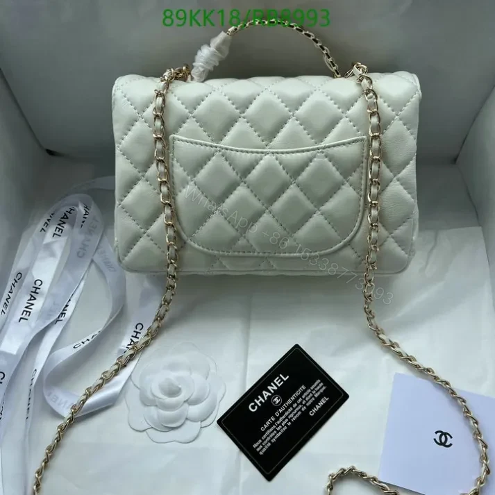 View 8 of Chanel Inspired Classic Black Flap Mini Bag- Elegant Style