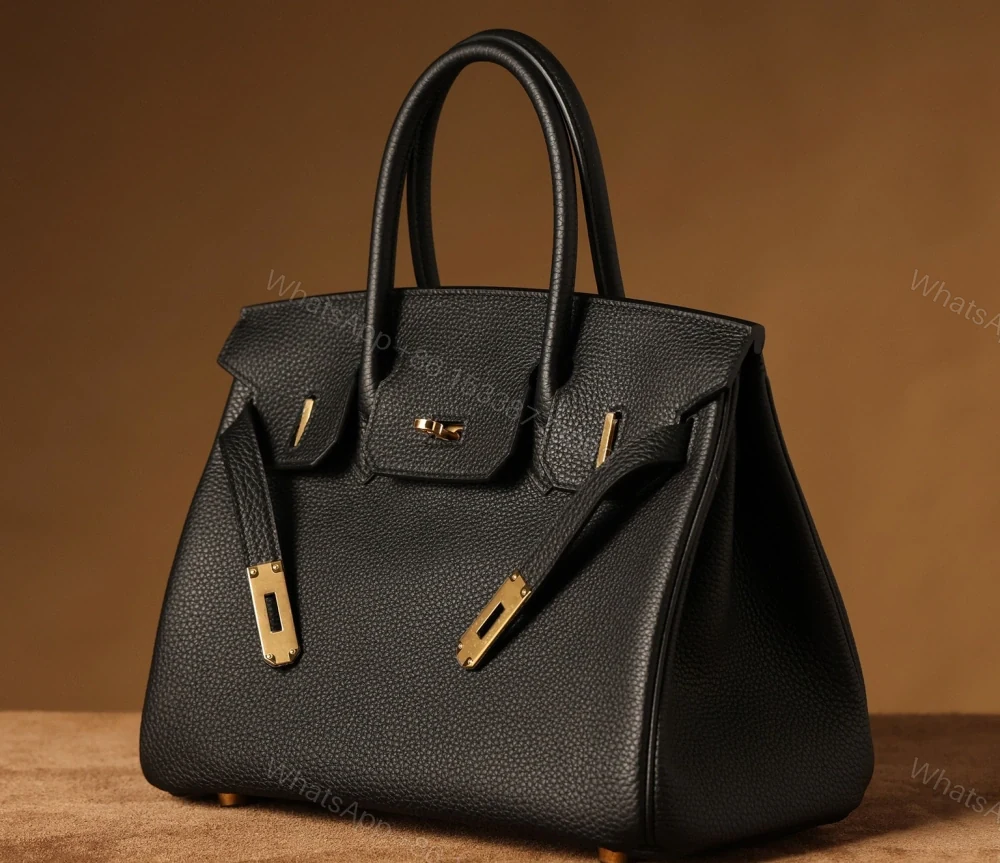 View 4 of 私人定訂製高仿HermesBirkin30黑金系列