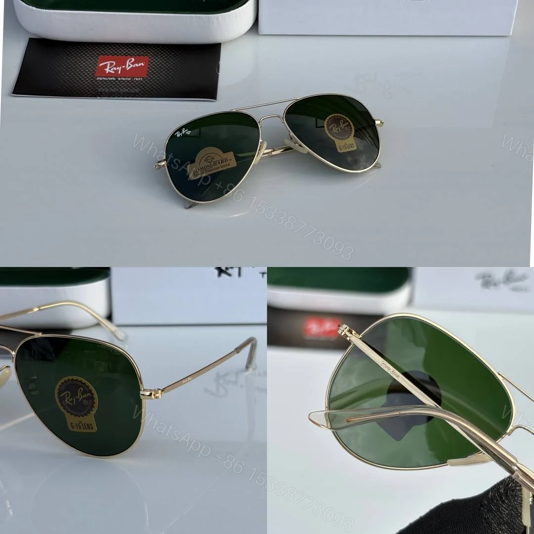 View 2 of First Copy Rayban 3026 Golden Green