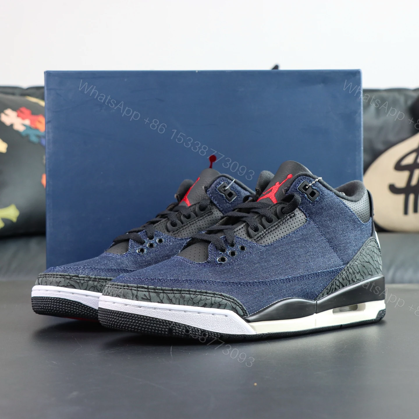 Levis x Jordan 3 Retro Indigo — view 1