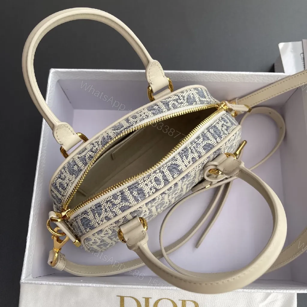 View 5 of Cream Leather Monogram Mini Bag: Chic Luxe Crossbody