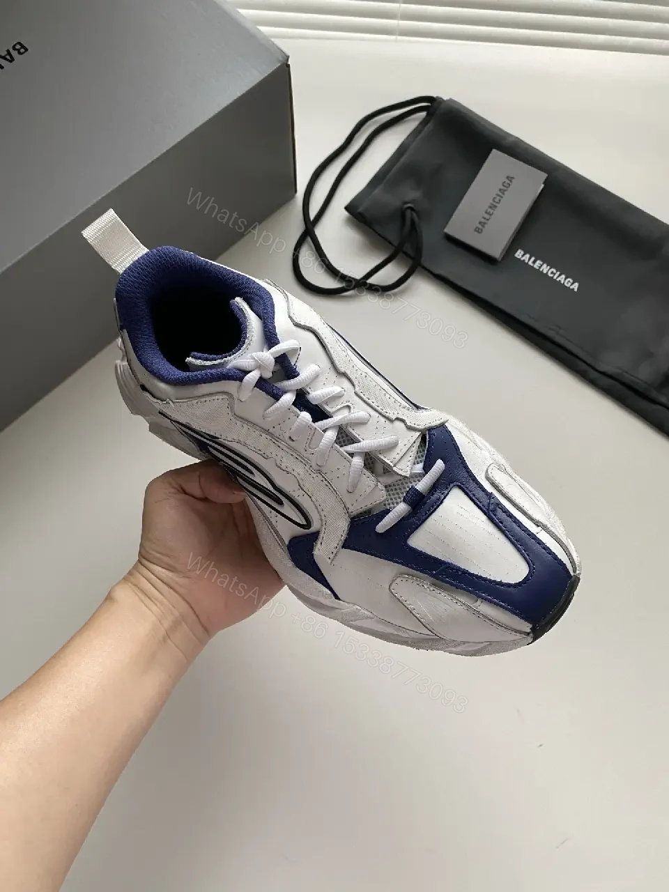 View 3 of Bold Runner High-Top Sneaker: Sculpted Comfort Leather