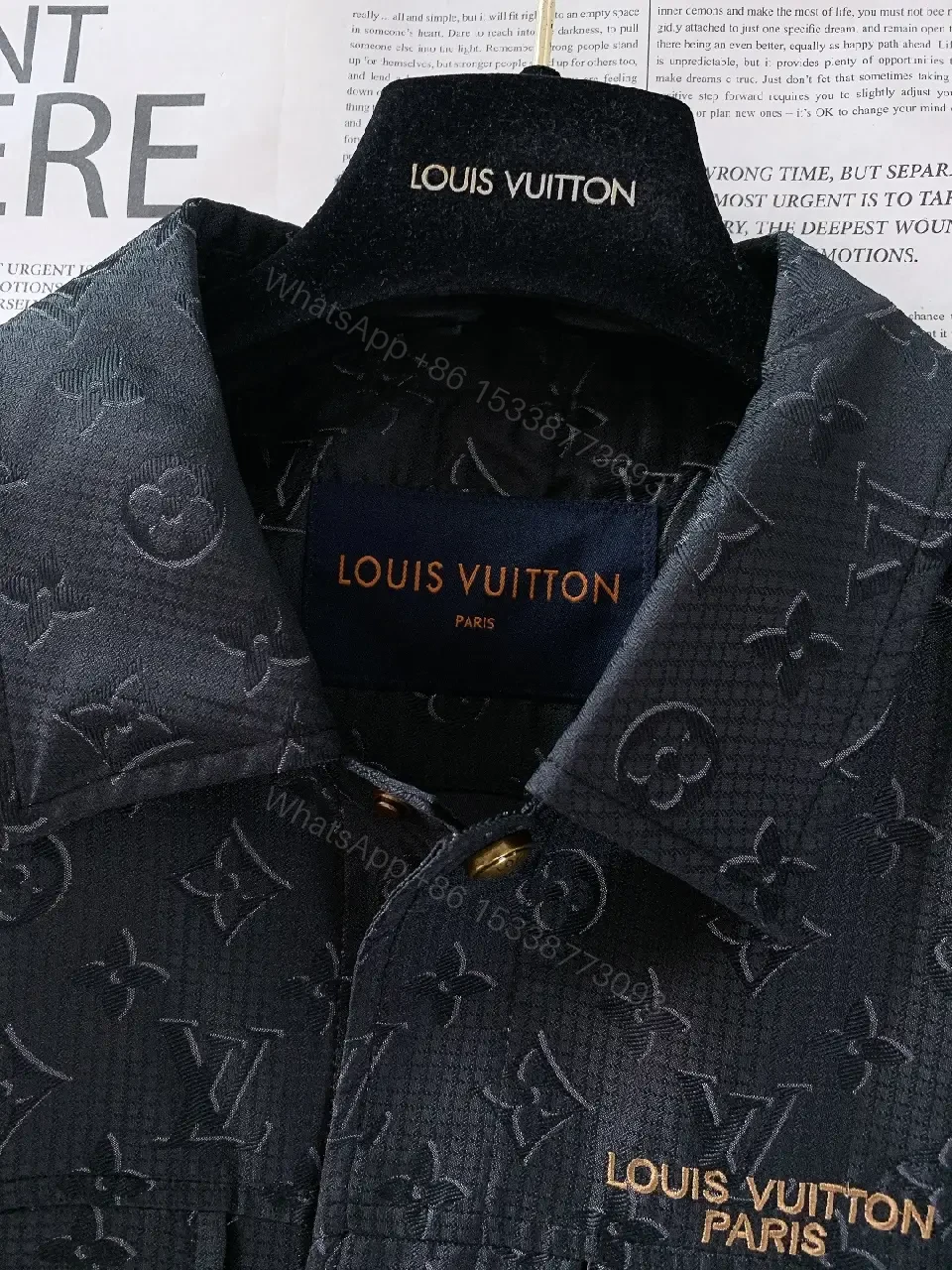 View 3 of Noir Denim Monogram Jacket: Luxury-Utility, Modern Heritage