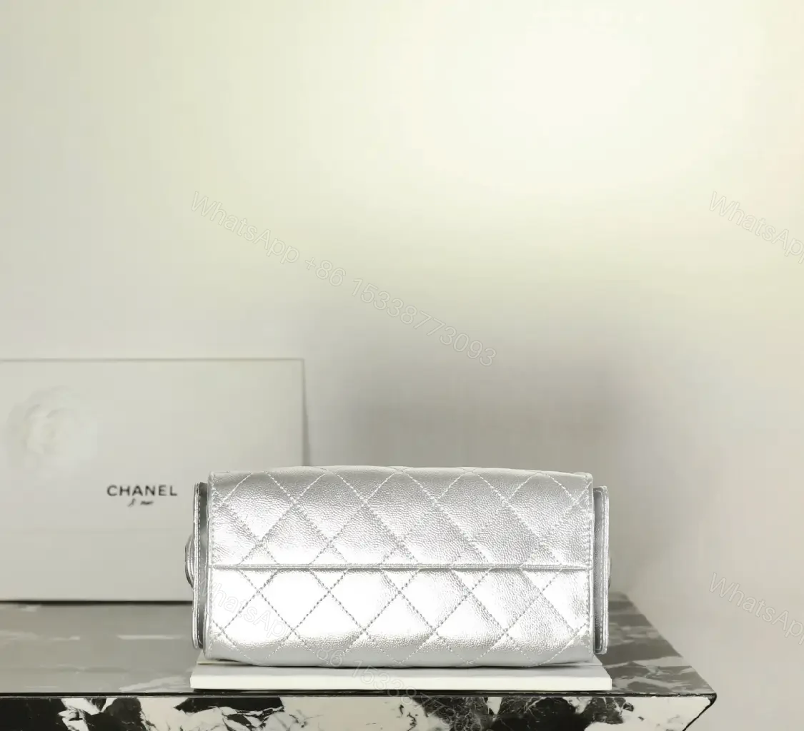 View 7 of Metallic Quilted Bag: Modern Shine, Everyday Versatility