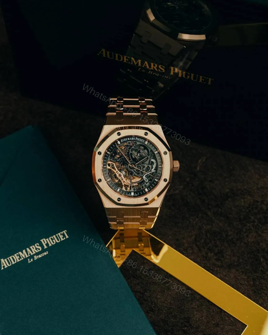 View 2 of First Copy Patek Philippe Nautilus Rose Gold Skeleton Dial Men’s Analog Watch For Men