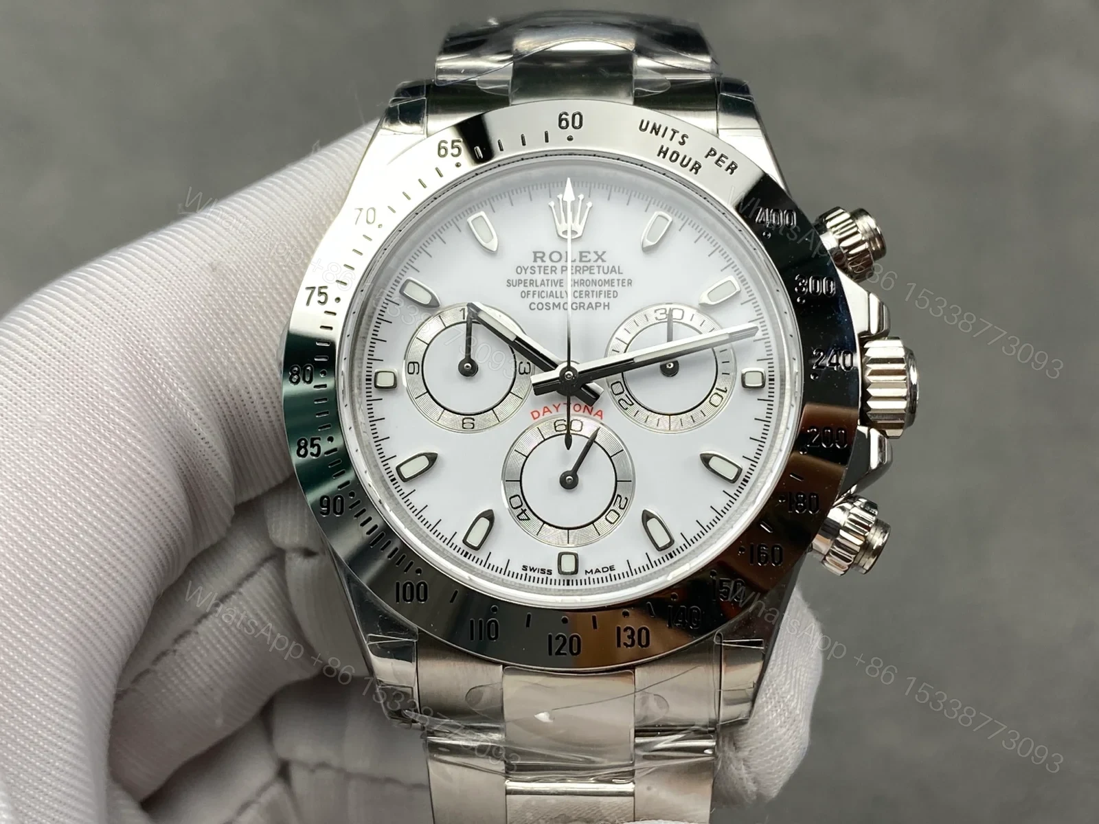 Super Clone Rolex Daytona 116520 White Dial 40mm 116520-0016 — view 1