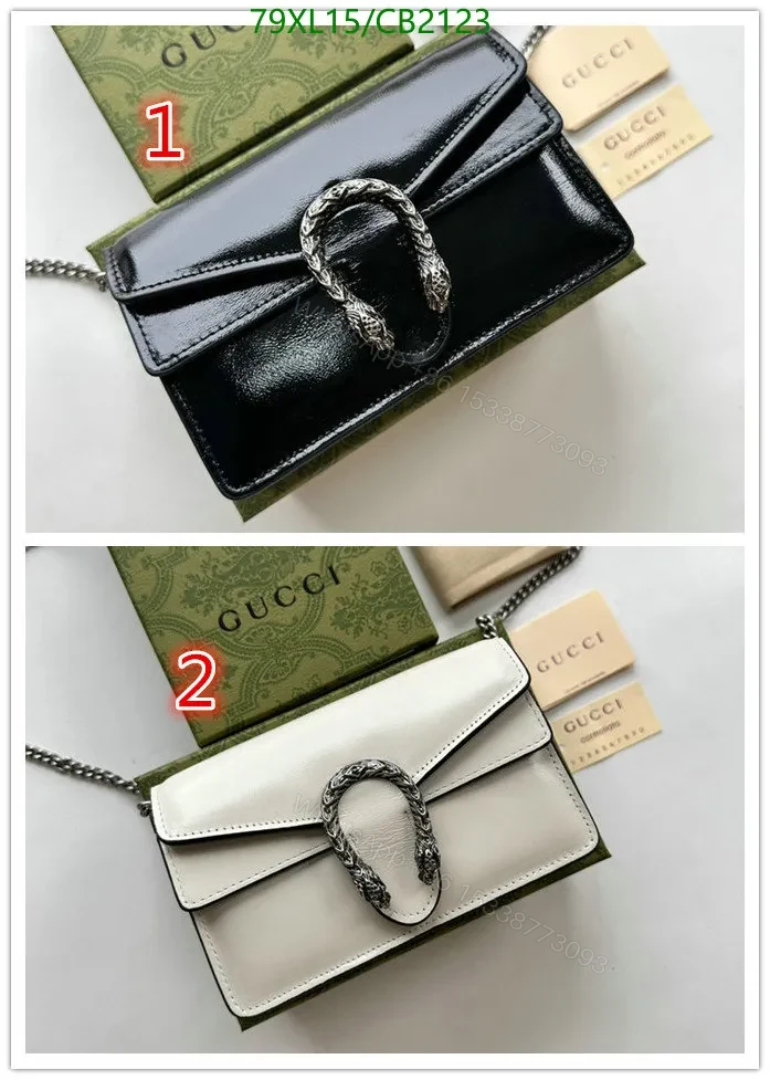 View 3 of Gucci Dionysus Knockoff Super Mini Leather Bag Black FGX872