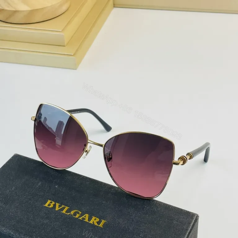 View 3 of BVLGARI Aviator Sunglasses - Luxury Metal & Acetate, 100% UV Protection