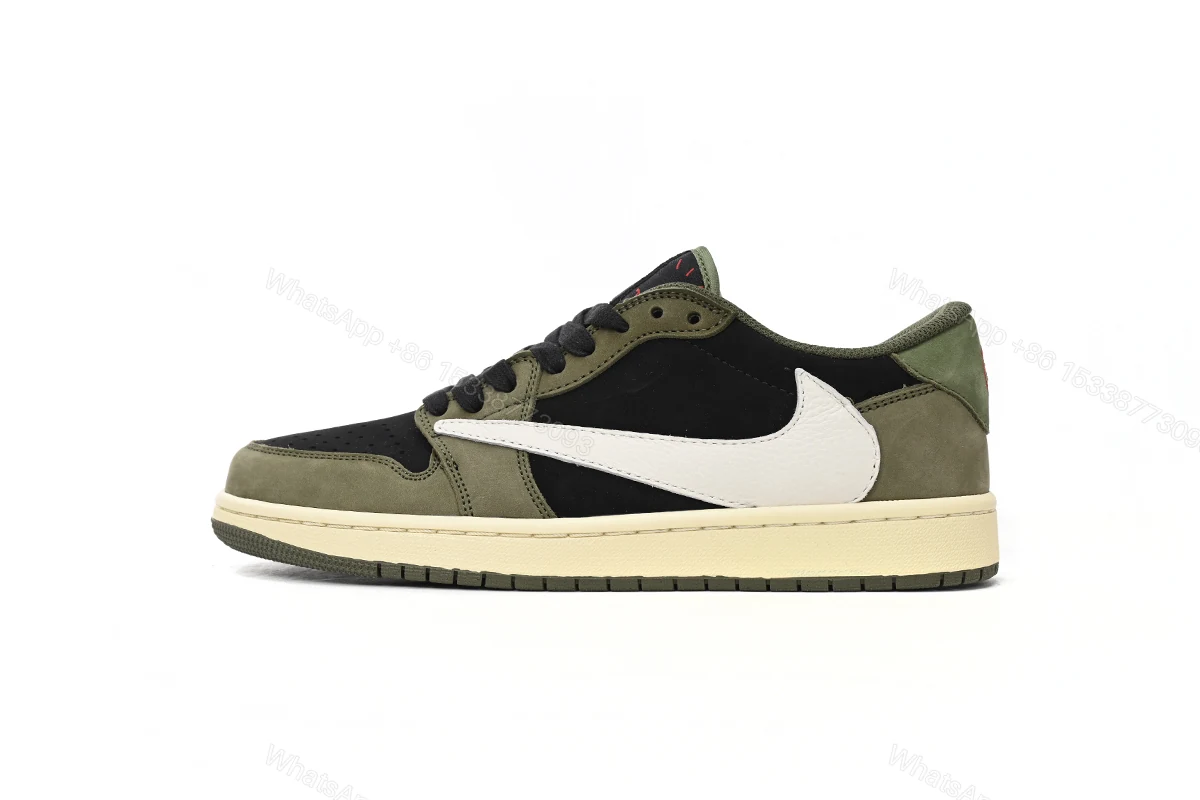 View 11 of Travis Scott x Air Jordan 1 Low Green Barb CQ4277-200