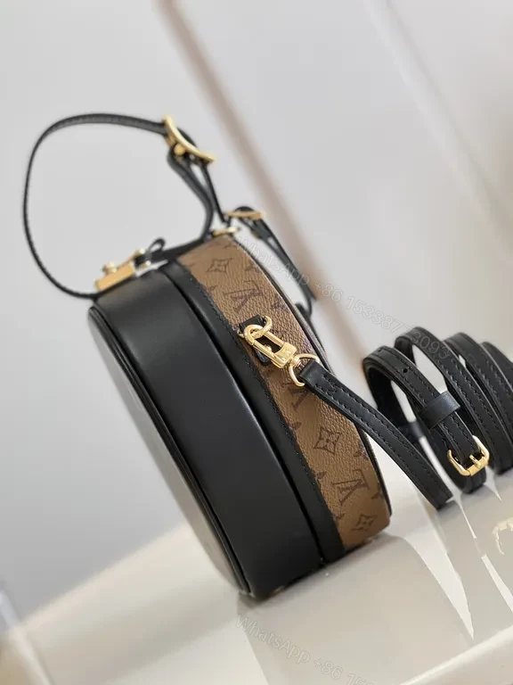 View 6 of Louis Vuitton Round LV Signature Crossbody Bag - Monogram, Black Trim