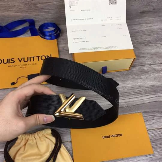 View 4 of LOUIS VUITTON EPI LEATHER LV TWIST 40MM BELT M0068W BLACK – B138