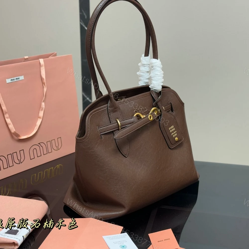 View 2 of MIUMIU AVENTURE NAPPA BAG BRIARWOOD 41CM 5BG310 2BBL F0NBL V OOO