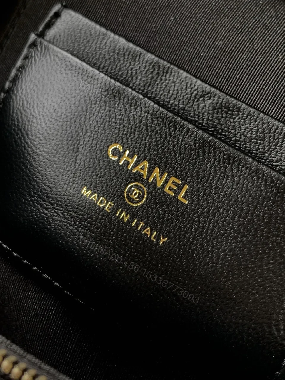 View 9 of Compact Quilted Bag with Gold Hardware - Classic Everyday Style