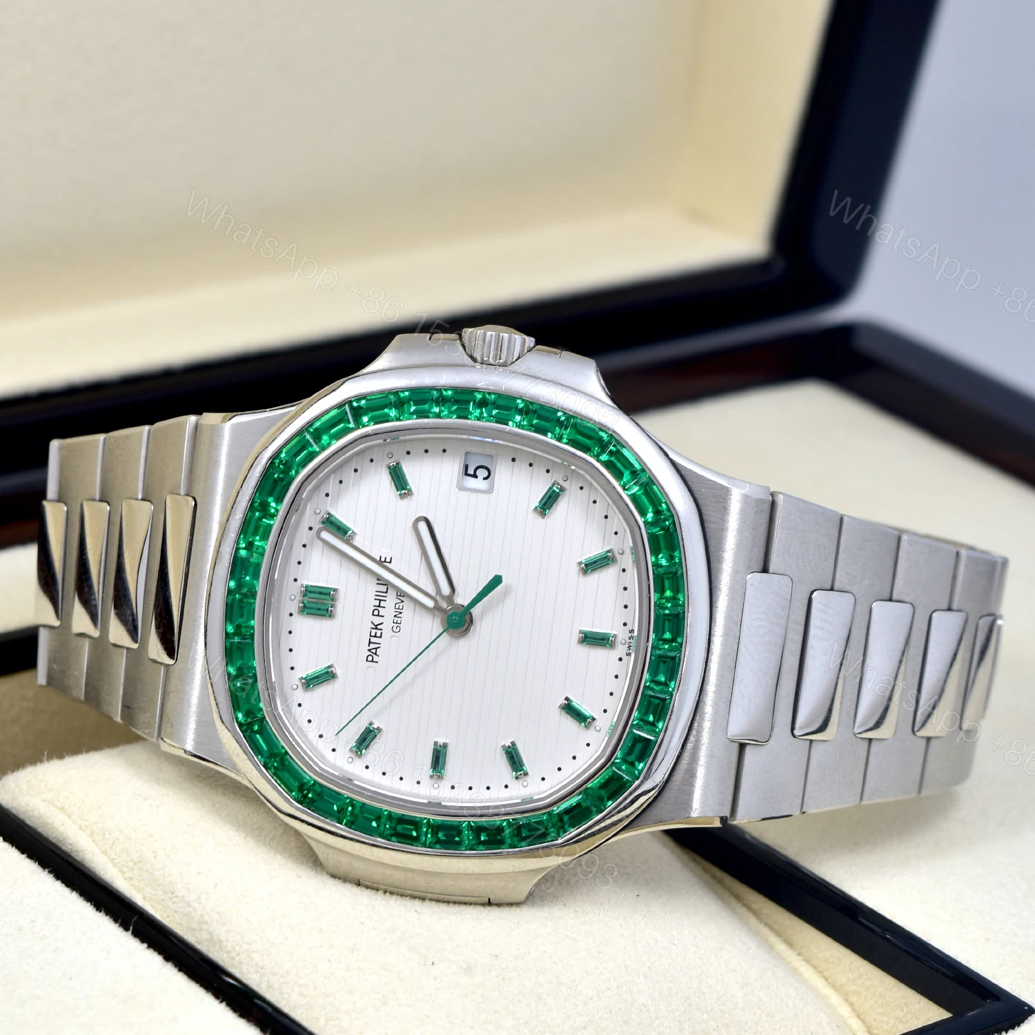 View 2 of Emerald Bezel 5711 Super Clone