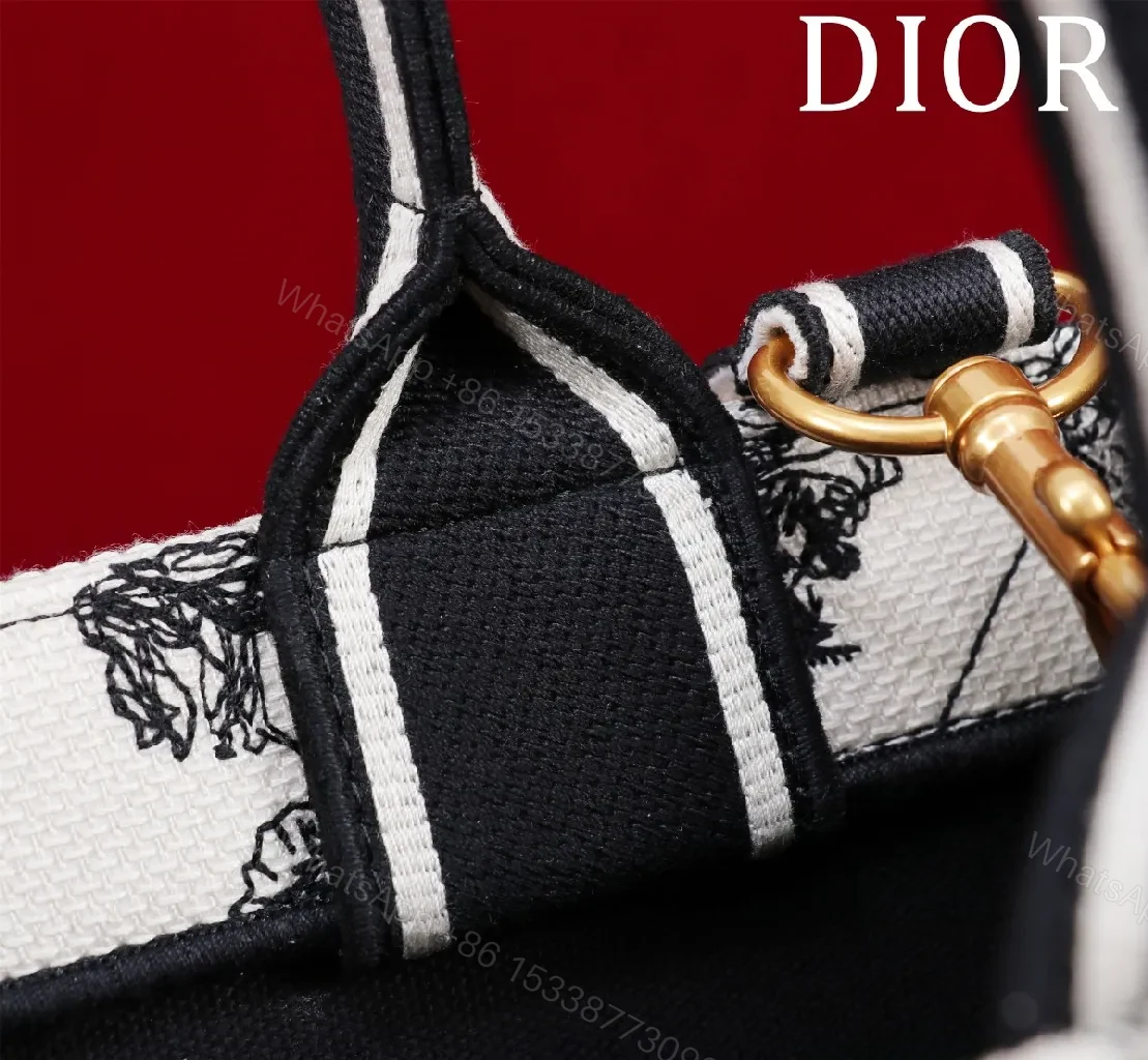 View 9 of Bold Canvas Handbag: Black-White Graphic Statement Bag