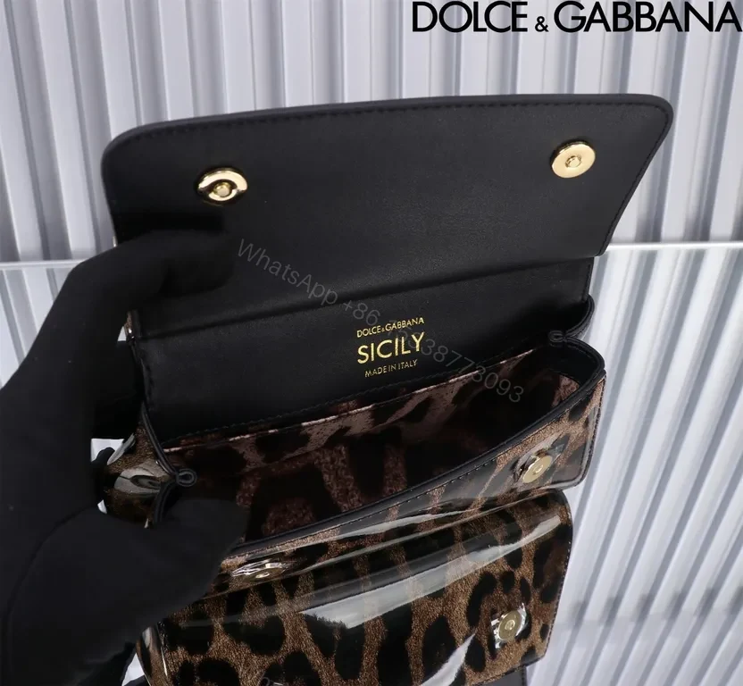 View 6 of Leopard-Patent Satchel: Chic Dolce & Gabbana Handbag
