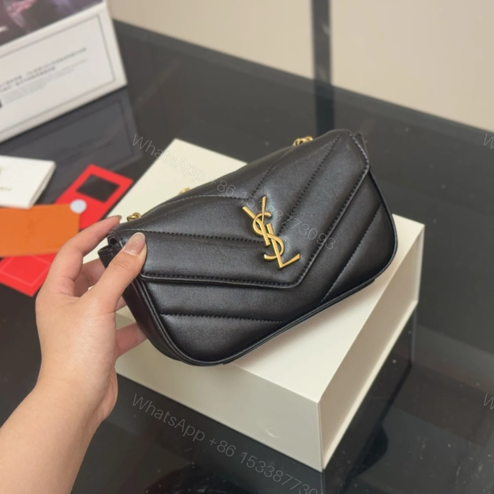 View 2 of Saint Laurent Loulou Mini In Matelassé Black 20Cm