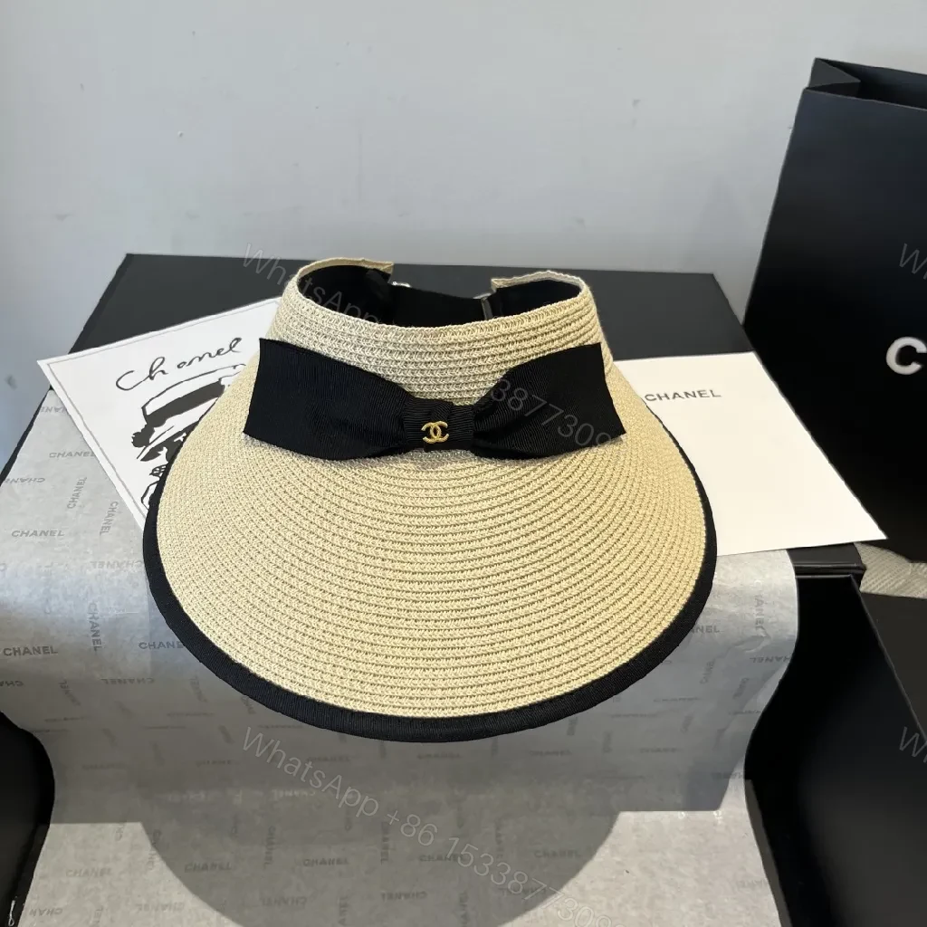 View 2 of Structured Sun-Kissed Visor: Couture-Inspired Wide-Brim Hat