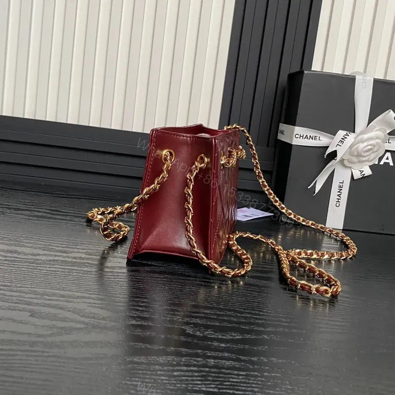 View 5 of Chic Quilted Velvet Bag with Gold Chain Strap â€” Luxury Everyday