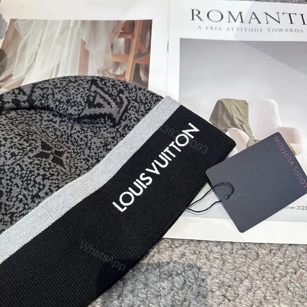 View 8 of Monochrome Knit Beanie with Signature Logo