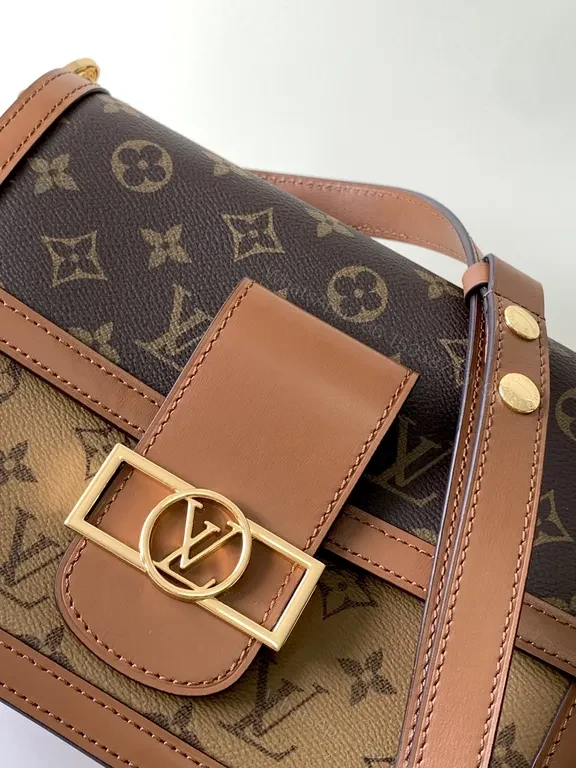 View 6 of Chocolate Monogram Leather-Trim Carryall: Timeless, Versatile Luxury Bag