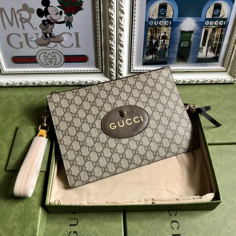 Monogram Luxe: G GG Clutch in Leather Trim — view 1