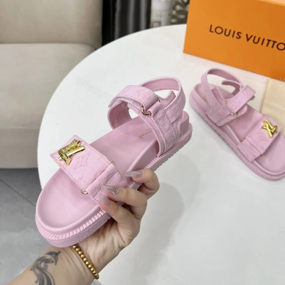 View 4 of LOUIS VUITTON LV SUNSET FLAT COMFORT SANDAL ROSE 1ADIDB