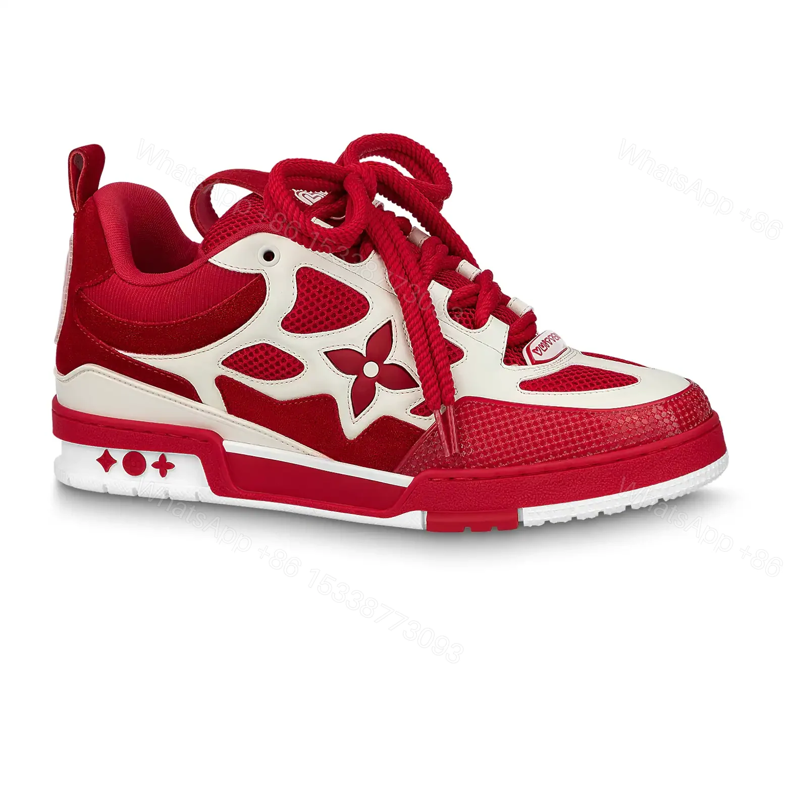 LOUIS VUITTON SKATE SNEAKERS IN RED – LSVT390 — view 1
